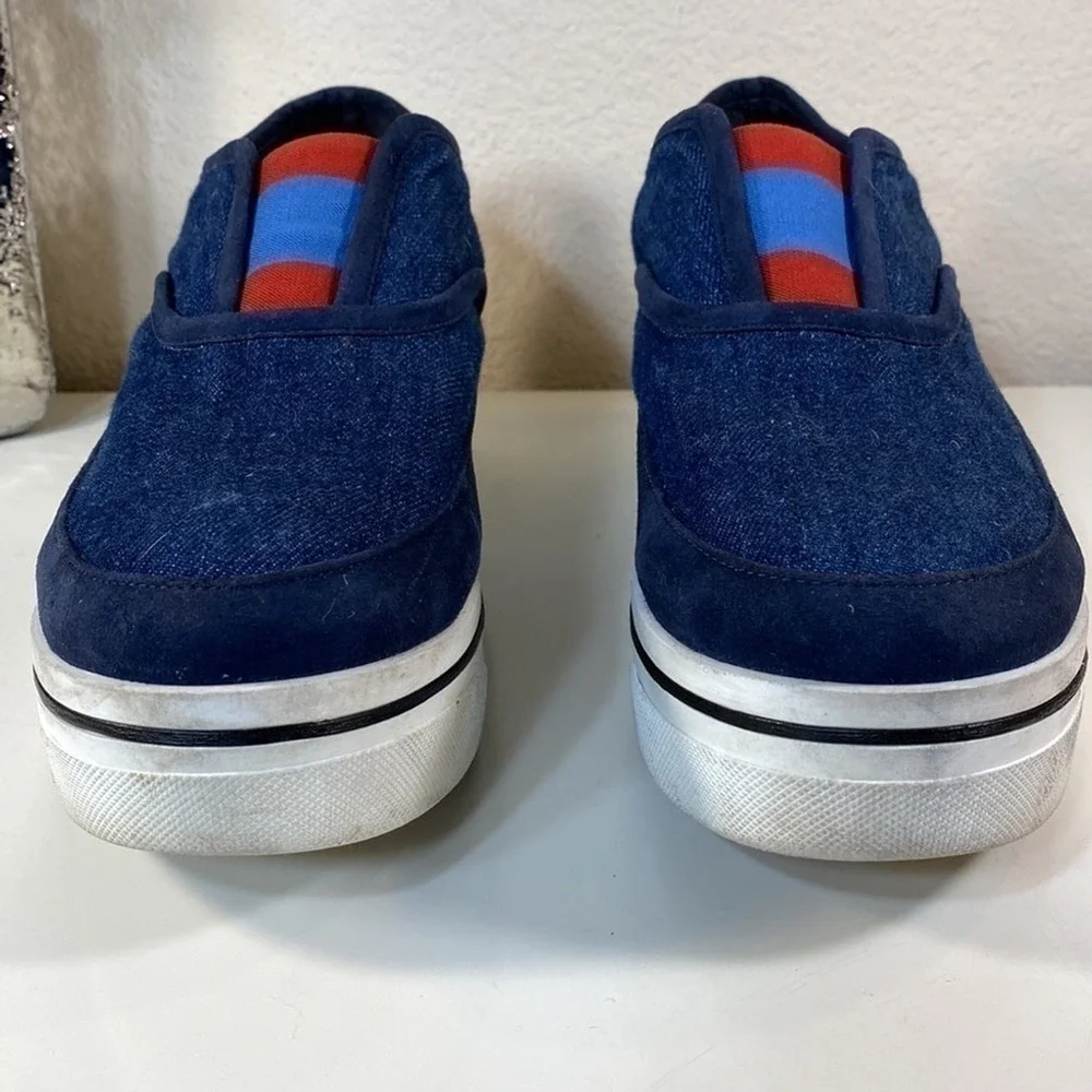 Clearance! Stella McCartney Platform Slip On Sneakers Canvas Suede 41 EU/11 US‎